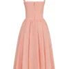 Adalyn Peach Broderie Anglais Midi Sommerkjoler