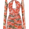 Adanna Rose Print Korsetter Mini Kjoler