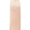 Adrienne Champagne satenkjole uten stropper