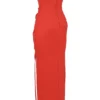 Adrienne Scarlet satenkjole uten stropper