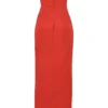 Adrienne Scarlet satenkjole uten stropper