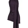 Aida Night Shade asymmetrisk kjol med omslagshals