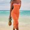 Aiza Flame Orange Maxi-kjoler
