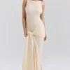 Akaia Champagne Waterfall Maxi Kjoler