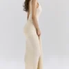 Akaia Champagne Waterfall Maxi Kjoler