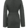 Alaia Charcoal Cardigan i kashmirblanding med belte