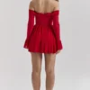 Alana Scarlet Off Shoulder Kjoler