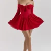 Alana Scarlet Off Shoulder Kjoler