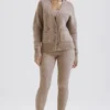 Alara Barley Chunky Cardigan i naturlig ull