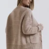 Alara Barley Chunky Cardigan i naturlig ull