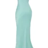 Alette Jade Satin Strapless Maxi Kjoler