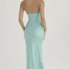 Alette Jade Satin Strapless Maxi Kjoler
