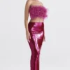 Alexis Hot Pink Sequin Maxi Skjørt