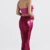 Alexis Hot Pink Sequin Maxi Skjørt