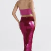 Alexis Hot Pink Sequin Maxi Skjørt