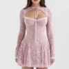 Alice Perfectly Pink Lace Mini Kjoler