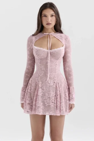 Alice Perfectly Pink Lace Mini Kjoler