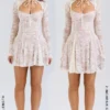 Alice Vintage kremfarget minikjole i blonder