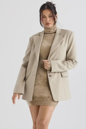 Aline Mink Oversized Blazere