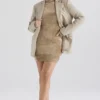 Aline Mink Oversized Blazere