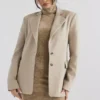 Aline Mink Oversized Blazere