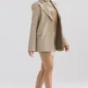 Aline Mink Oversized Blazere