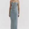 Amadi Cool Blue gulvlengde maxi-skjørt