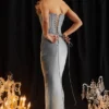Amadi Cool Blue gulvlengde maxi-skjørt