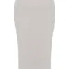 Amal Champagne Beaded Midi Skjørt