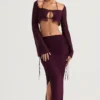 Amalfi Prune Cutout Maxi Skjørt