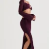 Amalfi Prune Cutout Maxi Skjørt