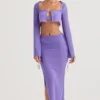 Amalfi Violet Cutout Maxi Skjørt