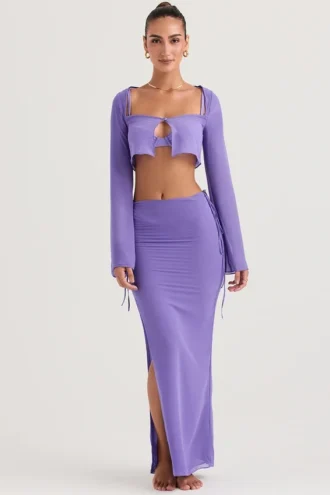 Amalfi Violet Cutout Maxi Skjørt