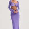 Amalfi Violet Cutout Maxi Skjørt