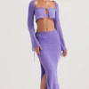 Amalfi Violet Cutout Maxi Skjørt