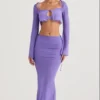 Amalfi Violet Cutout Maxi Skjørt