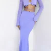Amalfi Violet Cutout Maxi Skjørt