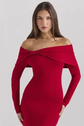 Amaryllis Holly Red Cashmere Blend Gensere