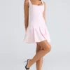 Amelie Ballerina rosa stretch-krepp minikjole