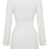 Amia hvit blazer-minikjole