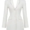Amia hvit blazer-minikjole