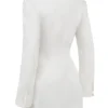 Amia hvit blazer-minikjole