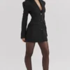 Amia svart blazer-minikjole