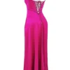Anabella Fuchsia Lace Up Maxi Kjoler