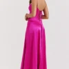 Anabella Fuchsia Lace Up Maxi Kjoler