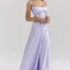 Anabella Orchid Lace Up Maxi Kjoler