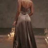 Anabella Smoke Lace Up Maxi Kjoler