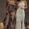 Anabella Smoke Lace Up Maxi Kjoler