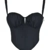 Analia svart bustier-korsetter