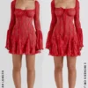 Analissa Scarlet Lace Korsetter Kjoler